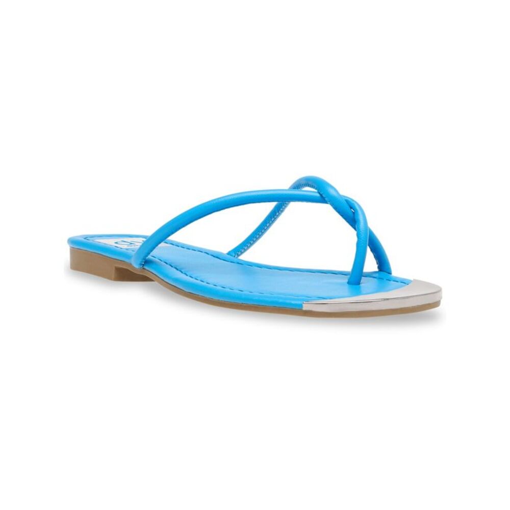 DOLCE VITA Womens Blue Cap Penni Block Heel Slip On Flip Flop Sandal 6.5 M